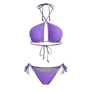 NWT Halter Criss Cross Bikini Set